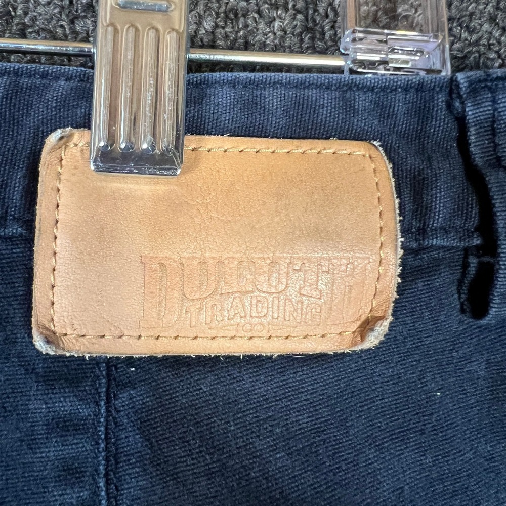 Duluth Trading Co Womens 14x29 Double Front Work Pants Navy Blue Canvas Utility - Picture 3 of 9